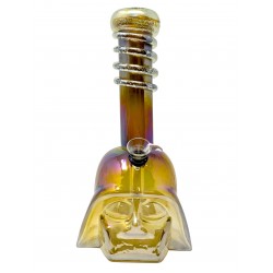 10.5" Short Vader Soft Glass Water Pipe (GITD) - Glass On Rubber [E1125]